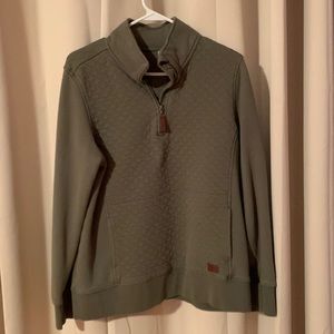 LL Bean quilted quarter zip sweatshirt